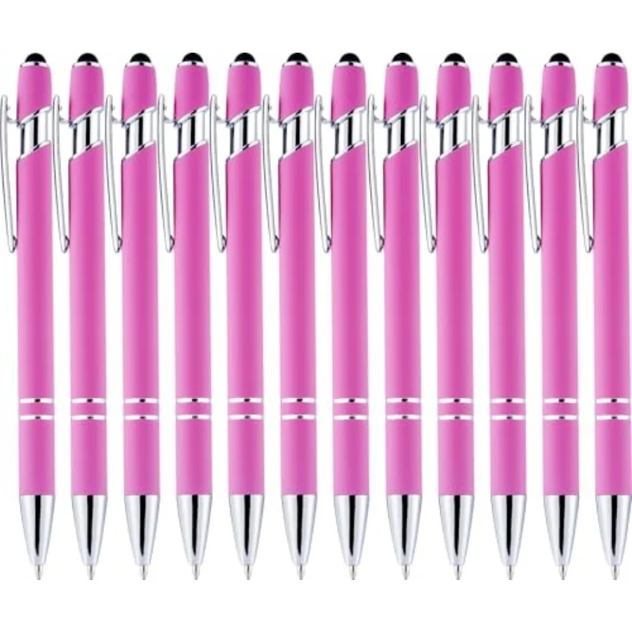 12 Pack Pink Ballpoint Pen with Stylus Tip, 1.0 mm Black Ink Smooth Writing Pens, Metal Stylus Pens for Touch Screens
12 Pack Pink Ballpoint Pen with Stylus Tip, 1.0 mm Black Ink Smooth Writing Pens, Metal Stylus Pens for Touch Screens