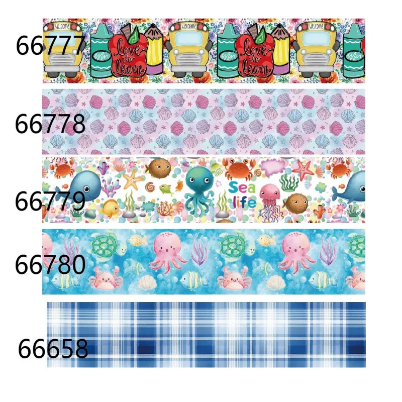5yards Sea Life Cartoon Ribbon Back to School Printed Grosgrain Ribbon for Hairbows
5yards Sea Life Cartoon Ribbon Back to School Printed Grosgrain Ribbon for Hairbows