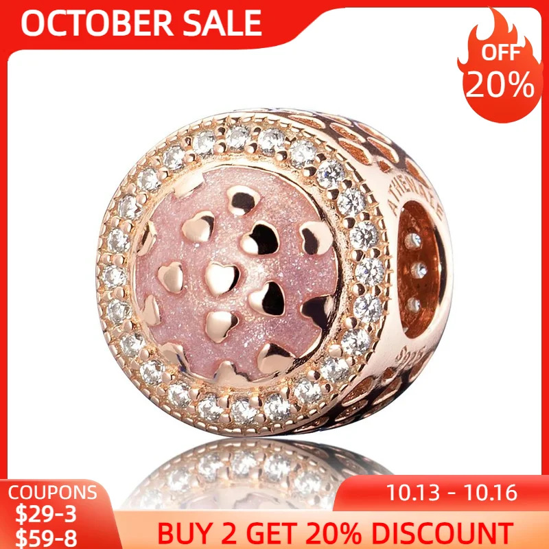 ATHENAIE 100% Real 925 Sterling Silver 3 Colors Charm Pave Clear CZ RADIANT Hearts Enamel Openwork Charm Fit European Bracelets
ATHENAIE 100% Real 925 Sterling Silver 3 Colors Charm Pave Clear CZ RADIANT Hearts Enamel Openwork Charm Fit European Bracelets