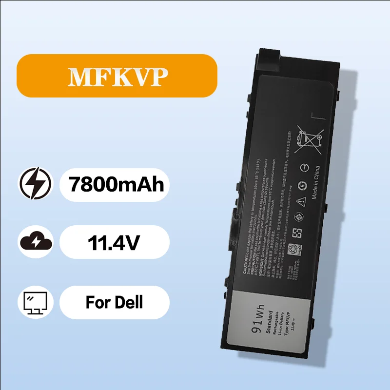 For Dell Precision 7510 7520 7710 7720 T05W1 MFKVP Laptop Battery High Capacity Replacement
For Dell Precision 7510 7520 7710 7720 T05W1 MFKVP Laptop Battery High Capacity Replacement