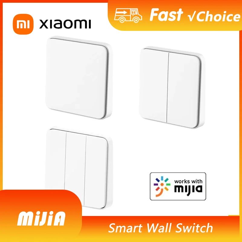 Умный настенный выключатель Xiaomi Mijia, версия Live Line, Wi-Fi, настенный выключатель, обновление OTA, умная связь, работает с приложением Mihome 
Умный настенный выключатель Xiaomi Mijia, версия Live Line, Wi-Fi, настенный выключатель, обновление OTA, умная связь, работает с приложением Mihome