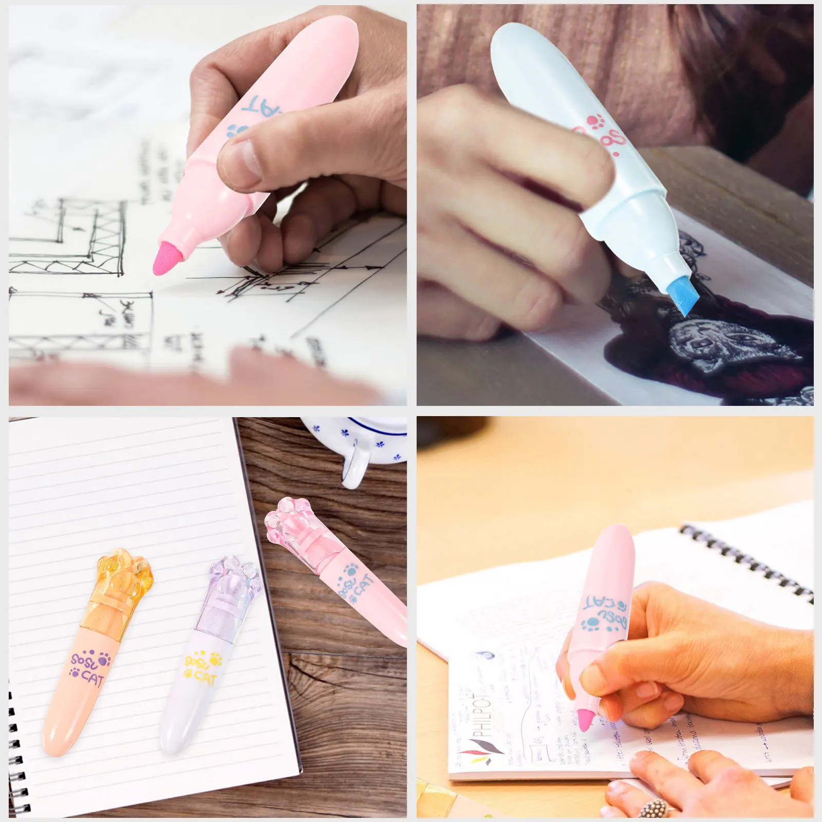 6Pcs Cartoon Highlighter Pens Student Book Marker Compact Colorful Scrapbook Markers School Supply Multi-Function Portable
6Pcs Cartoon Highlighter Pens Student Book Marker Compact Colorful Scrapbook Markers School Supply Multi-Function Portable
