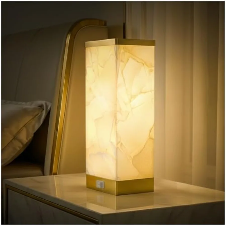 Alabaster Table Lamp for Bedroom Living Room, 3-Way Dimmable Bulb with Memory Function, Modern Bedside Lamps with USB A+C Ports
Alabaster Table Lamp for Bedroom Living Room, 3-Way Dimmable Bulb with Memory Function, Modern Bedside Lamps with USB A+C Ports