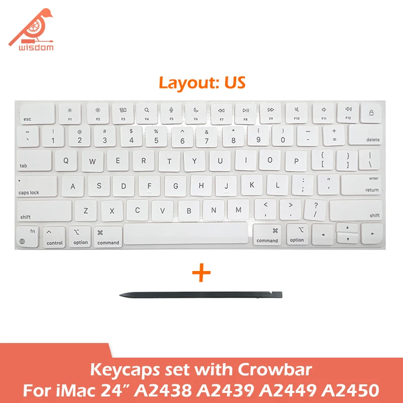 Computer US Layout A2449 A2450 Keycaps Keys For iMac 24" A2438 A2439 Magic Keyboard Repair Key Replacement 2021
Computer US Layout A2449 A2450 Keycaps Keys For iMac 24" A2438 A2439 Magic Keyboard Repair Key Replacement 2021