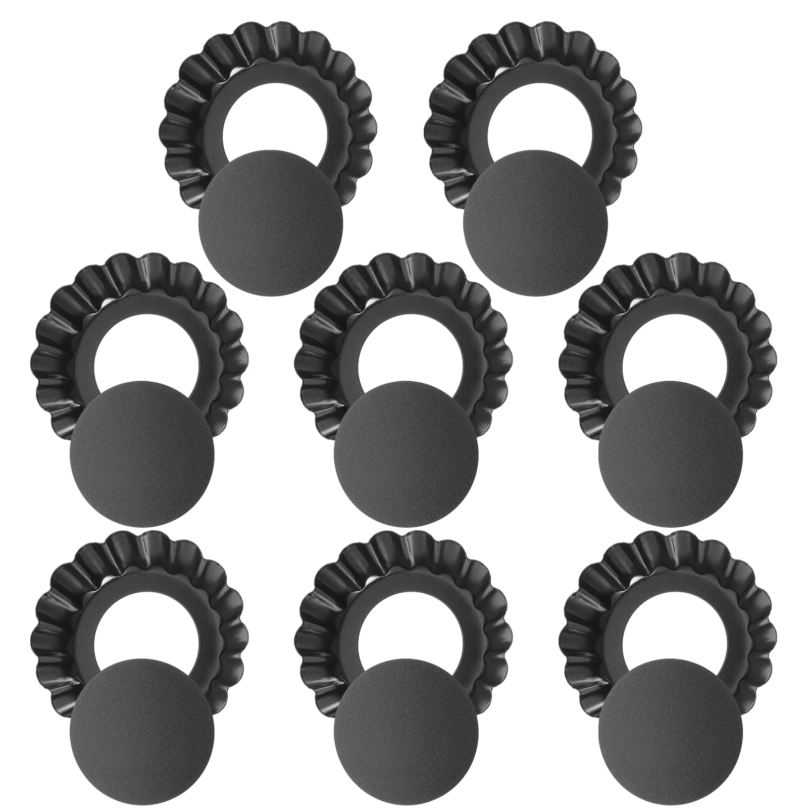 8pcs Egg Tart Pan Mini Baking Moulds Carbon Steel Removable Bottom Multifunctional Tart Molds for Pudding Chocolate Dessert
8pcs Egg Tart Pan Mini Baking Moulds Carbon Steel Removable Bottom Multifunctional Tart Molds for Pudding Chocolate Dessert