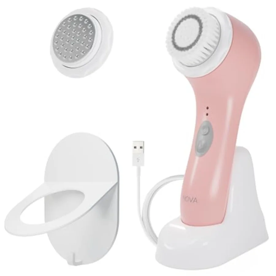 Sonic Cleansing Brush with Bristles Infusion System Anti-Aging Facial Exfoliating Waterproof USB Rechargeable in Black
Sonic Cleansing Brush with Bristles Infusion System Anti-Aging Facial Exfoliating Waterproof USB Rechargeable in Black
