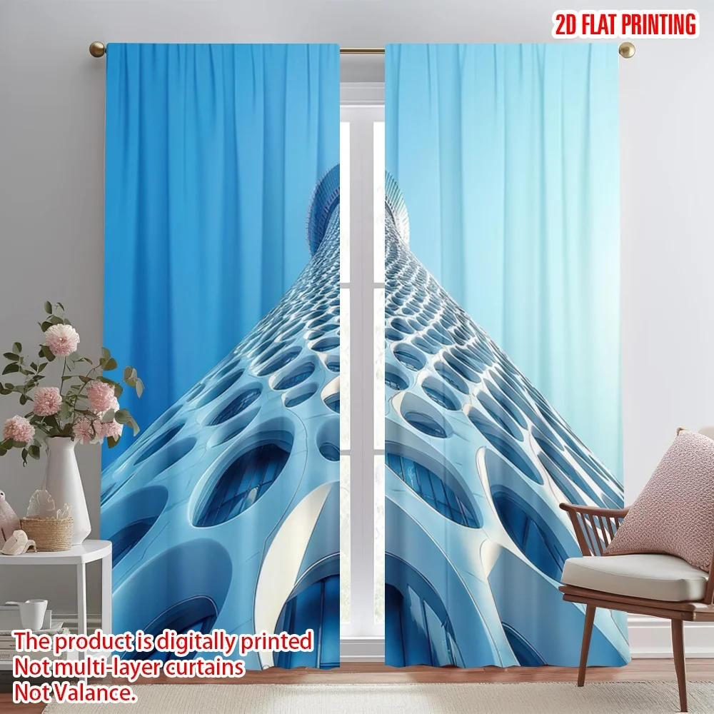 2D flat printing 2pcs Curtains Modern Spiral Tower Digital Printed Polyester Drapes Family Party Decoration Perfect for Indoor
2D flat printing 2pcs Curtains Modern Spiral Tower Digital Printed Polyester Drapes Family Party Decoration Perfect for Indoor