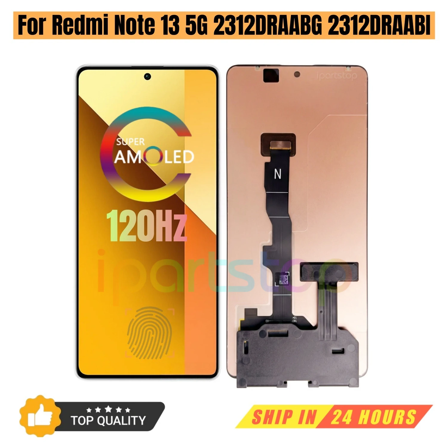 iParts Replacement Display for Xiaomi Redmi Note 13 5G 2312DRAABG 2312DRAABI 120Hz AMOLED Touch Screen with Frame Assembly OEM
iParts Replacement Display for Xiaomi Redmi Note 13 5G 2312DRAABG 2312DRAABI 120Hz AMOLED Touch Screen with Frame Assembly OEM