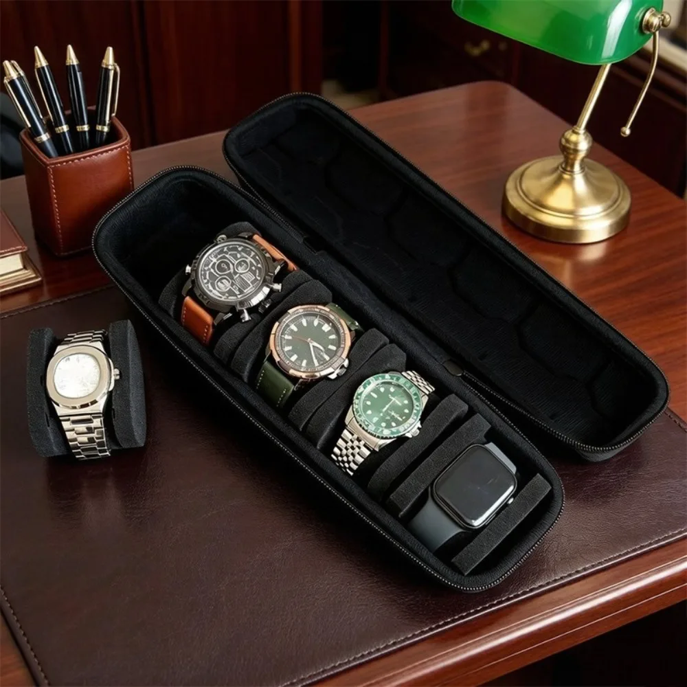 5 Slots Portable Travel Case for Watches,Featuring a Large-Capacity Hard Shell Design for Storing And Displaying Watches
5 Slots Portable Travel Case for Watches,Featuring a Large-Capacity Hard Shell Design for Storing And Displaying Watches