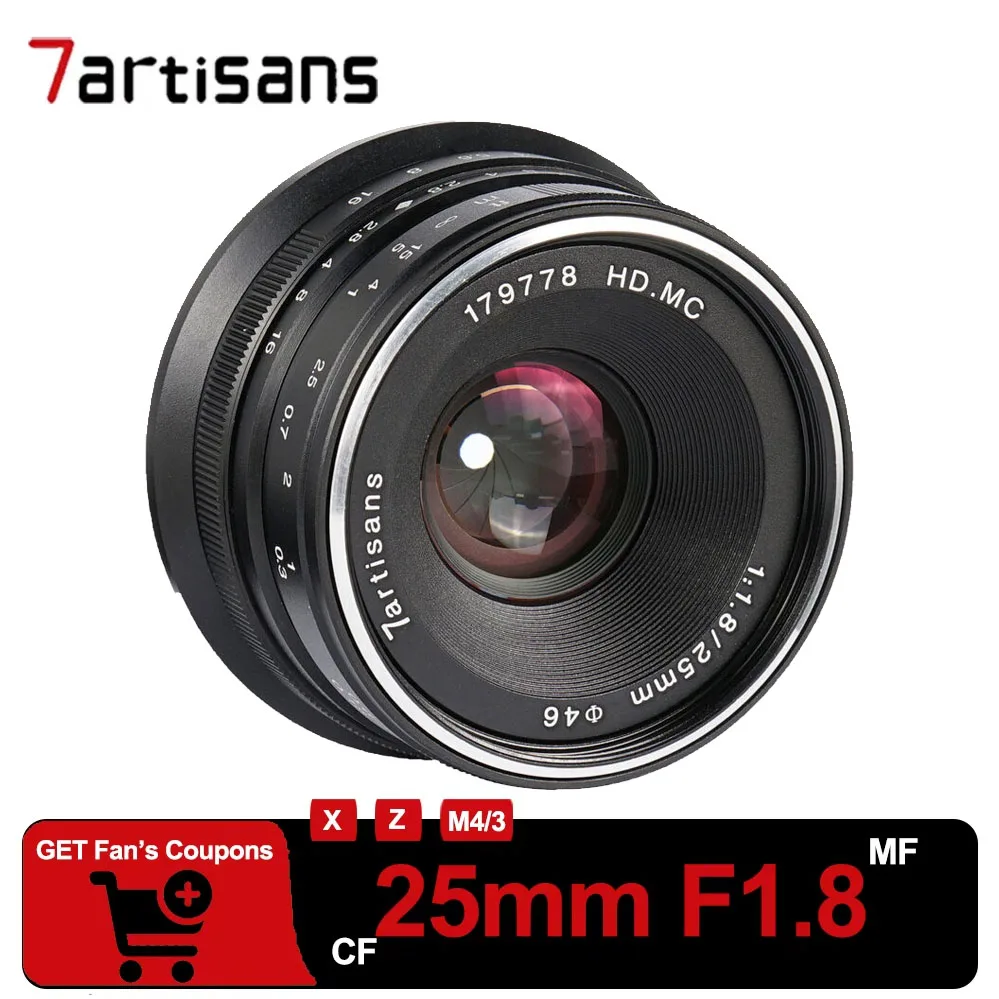 7Artisans APS-C25mm F1.8 Wide Angle Large Aperture Fixed Focus Lens Compatible with Sony E Nikon Z Fuji FX M43 mount
7Artisans APS-C25mm F1.8 Wide Angle Large Aperture Fixed Focus Lens Compatible with Sony E Nikon Z Fuji FX M43 mount