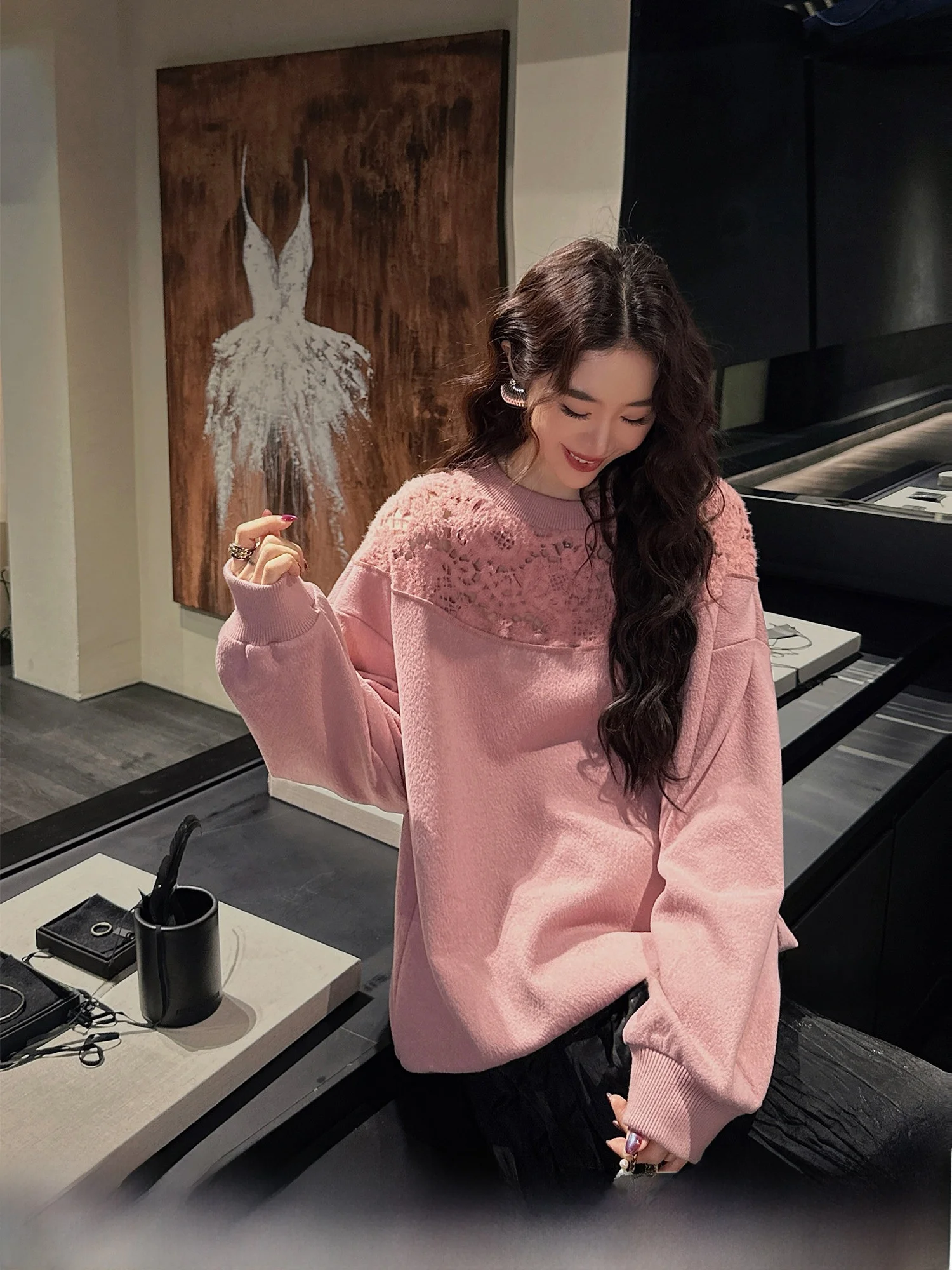 Sanji Bla Flower Women's Sweatirt 2026 New Woolen Tassel Lace Embroidery Unique Deconstruction Long Sve Casual Sle
Sanji Bla Flower Women's Sweatirt 2026 New Woolen Tassel Lace Embroidery Unique Deconstruction Long Sve Casual Sle
