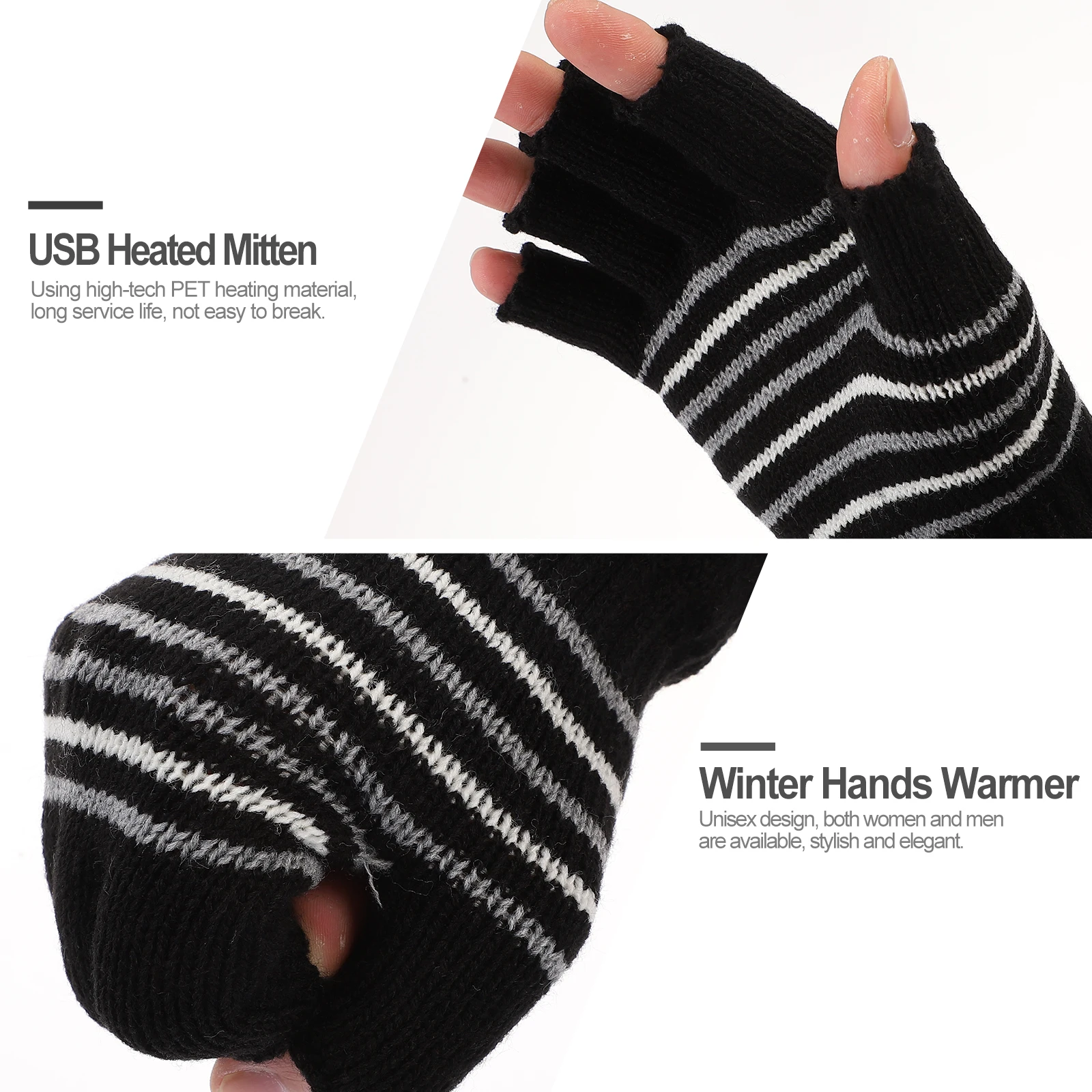 Fingerless Heated Gloves Compression Yarn High Quality Woolen Durable Unisex Stylish Sports Skiing Cycling
Fingerless Heated Gloves Compression Yarn High Quality Woolen Durable Unisex Stylish Sports Skiing Cycling