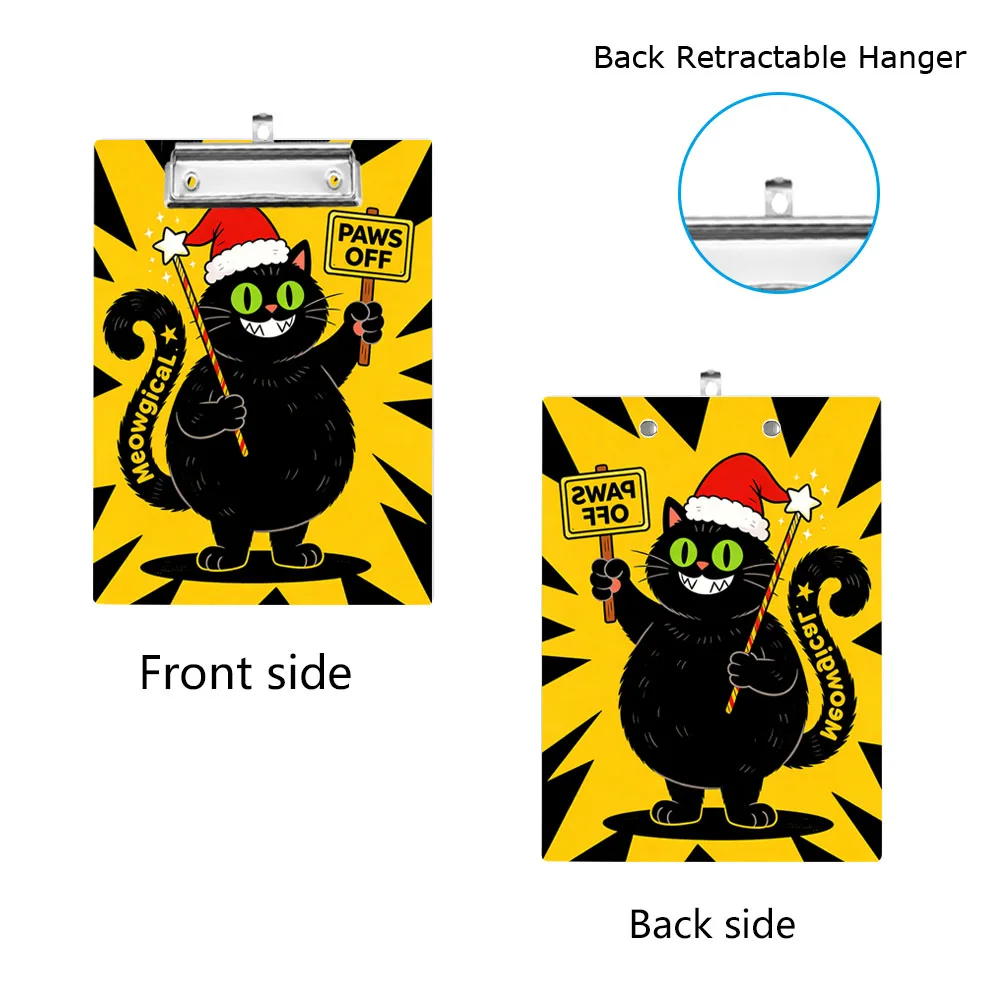 1pc A4 Black Cat Theme with Clip Writing Board Double sided Printing Portable Organizing Clip Office and Learning Supplies
1pc A4 Black Cat Theme with Clip Writing Board Double sided Printing Portable Organizing Clip Office and Learning Supplies