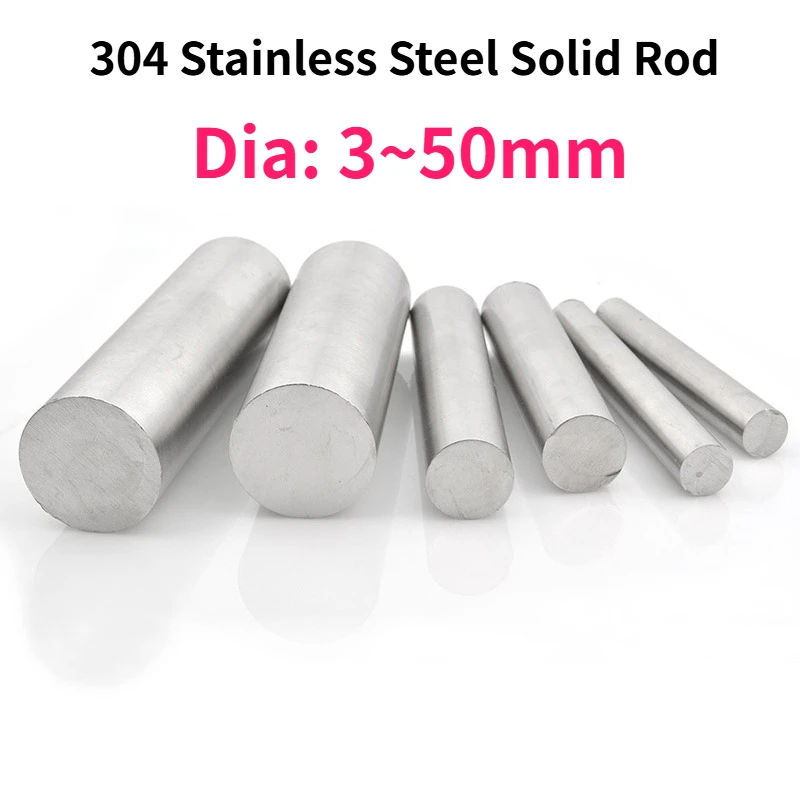 1-4Pcs Length 100/200/300/500mm 304 Stainless Steel Solid Rod Dia 3~50mm Smooth Round Straight Bar Round Steel
1-4Pcs Length 100/200/300/500mm 304 Stainless Steel Solid Rod Dia 3~50mm Smooth Round Straight Bar Round Steel