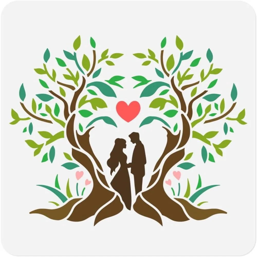 1pc Valentine's Day Lover and Heart Tree Wall Stencil for Painting 11.811.8Reusable Stencil for Wood Burning Paint Template
1pc Valentine's Day Lover and Heart Tree Wall Stencil for Painting 11.811.8Reusable Stencil for Wood Burning Paint Template