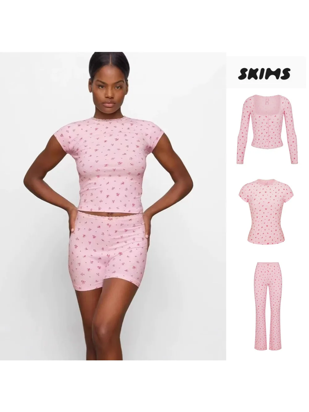 Розовый укороченный топ с цветочным принтом, на бретельках, с высокой эластичностью, влагоотводящий, с круглым вырезом, для ношения под одеждой
Розовый укороченный топ с цветочным принтом, на бретельках, с высокой эластичностью, влагоотводящий, с круглым вырезом, для ношения под одеждой