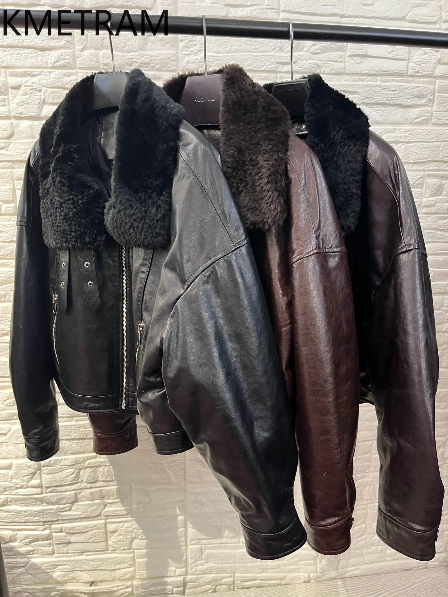 KMETRAM Real Sheepskin Leather Down Jackets Women Wool Collar Short Biker Coat Fashion Winter Puffer Jacket 2026 Woman Clothing
KMETRAM Real Sheepskin Leather Down Jackets Women Wool Collar Short Biker Coat Fashion Winter Puffer Jacket 2026 Woman Clothing