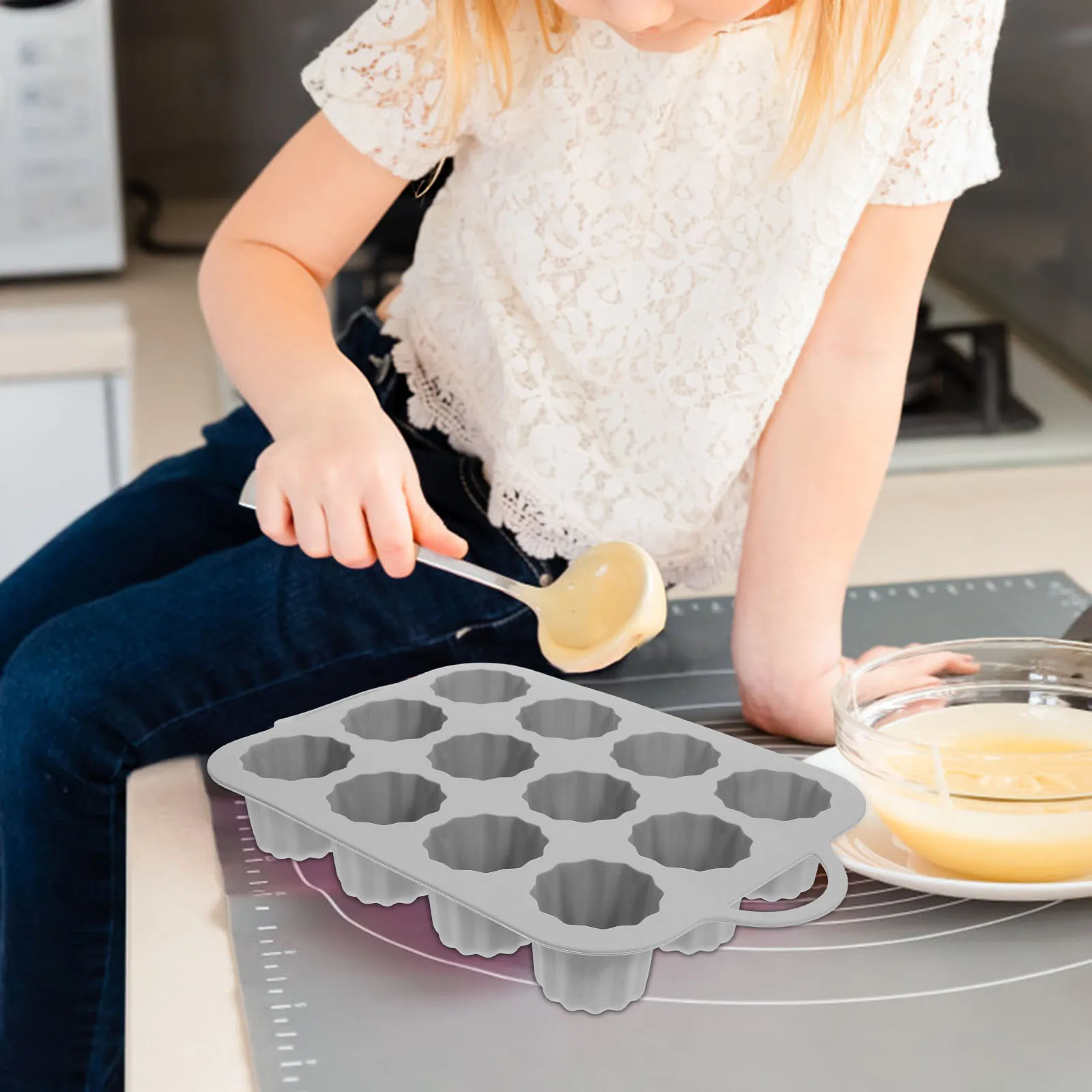 Silicone Mousse Cake Mold Nonstick Baking Tray Soft Muffin Pan for Mini Cakes
Silicone Mousse Cake Mold Nonstick Baking Tray Soft Muffin Pan for Mini Cakes