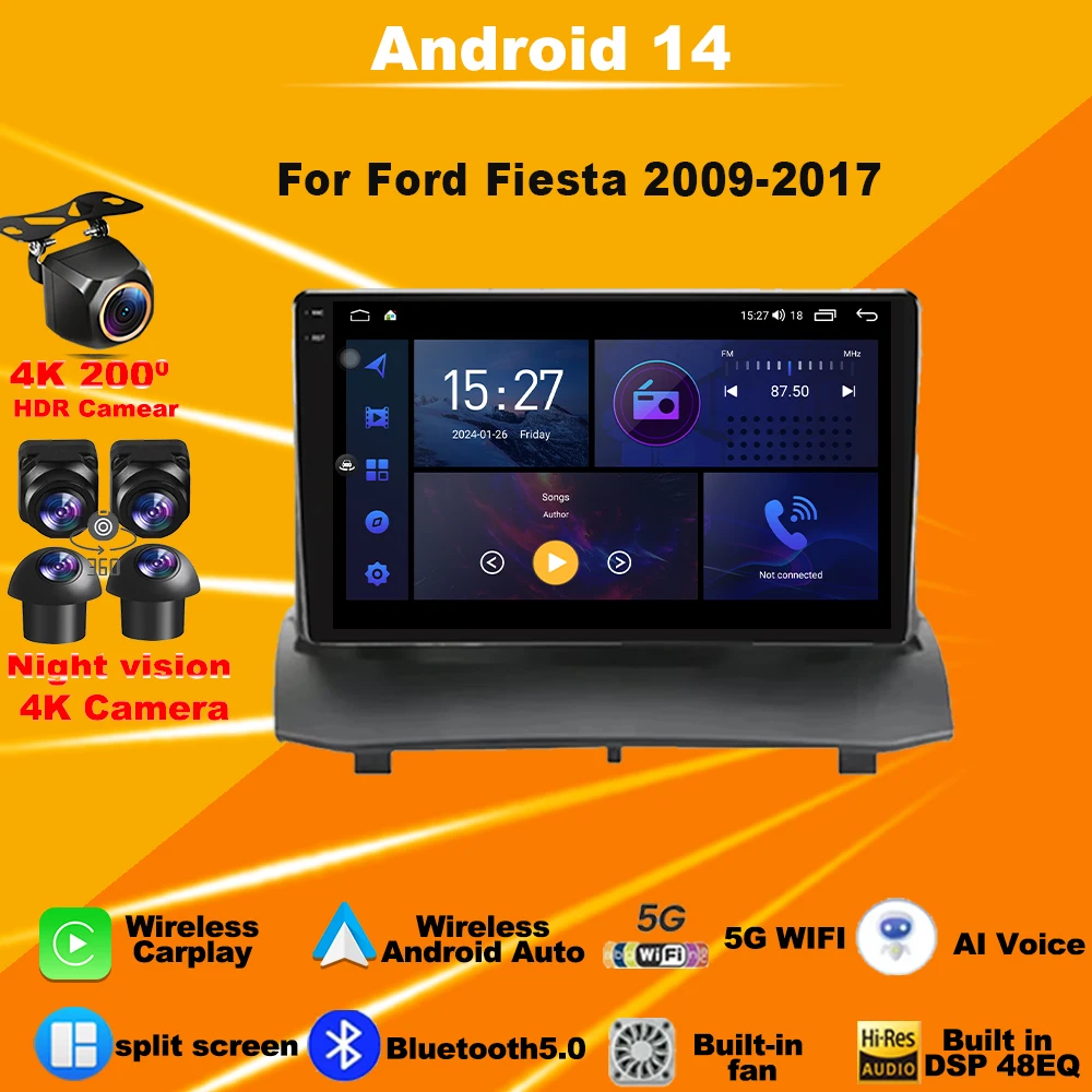 For Ford Fiesta 2009-2017 Android 14 Multimedia Video Player Car Radio Navigation GPS Head Unit Stereo Multimedia AUTO BT
For Ford Fiesta 2009-2017 Android 14 Multimedia Video Player Car Radio Navigation GPS Head Unit Stereo Multimedia AUTO BT