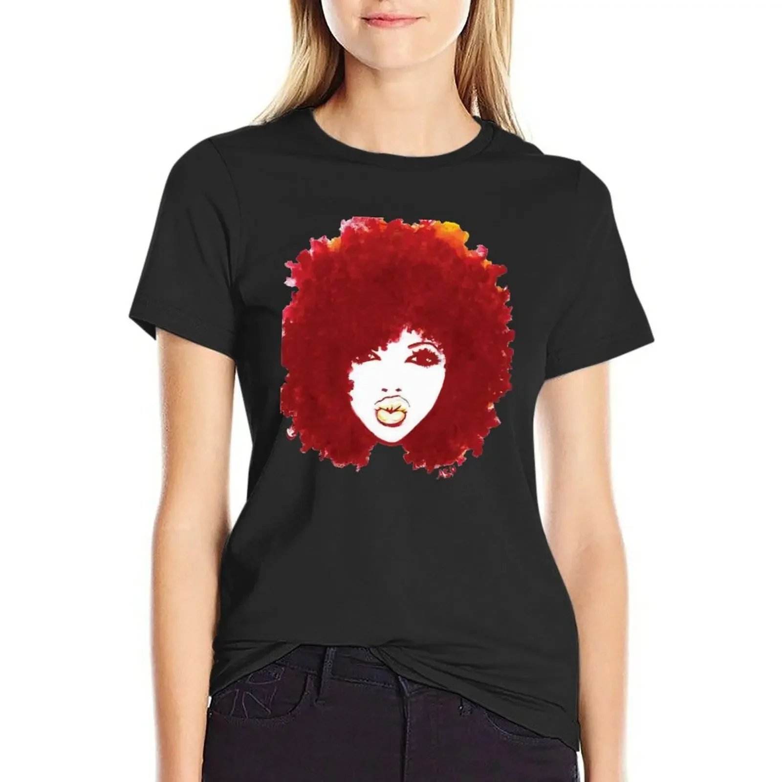 Curly Afro Autumn Proud Of Natural Hair T-Shirt Female clothing hippie clothes quick drying korean fashion tops Women
Curly Afro Autumn Proud Of Natural Hair T-Shirt Female clothing hippie clothes quick drying korean fashion tops Women