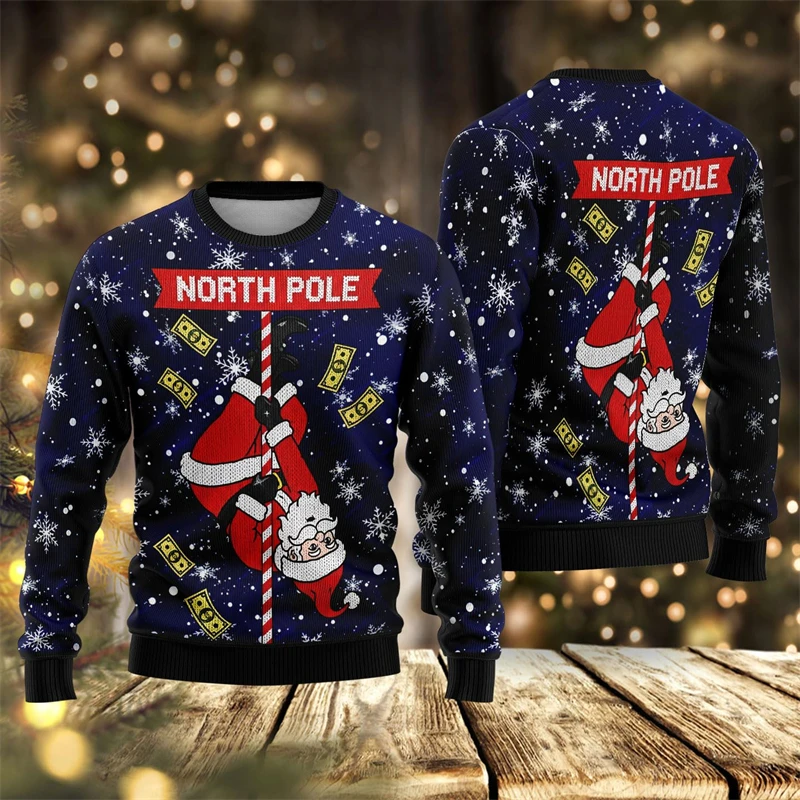 Новинка 2026 года, уродливый рождественский свитер с рисунком Санта-Клауса, модная осенняя уличная одежда, толстовки с 3D принтом, свободные дышащие пуловеры
Новинка 2026 года, уродливый рождественский свитер с рисунком Санта-Клауса, модная осенняя уличная одежда, толстовки с 3D принтом, свободные дышащие пуловеры