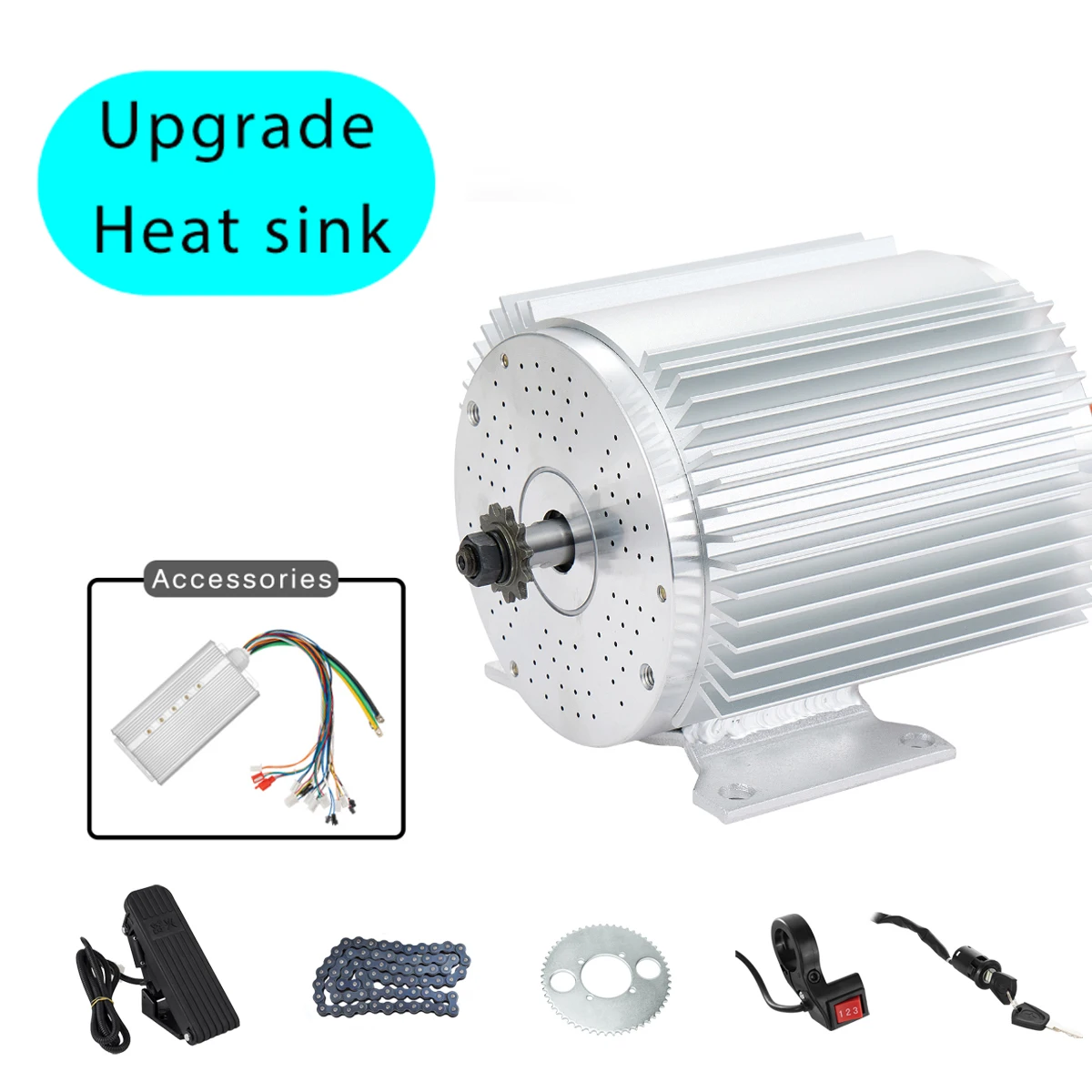 Electric Brushless DC Motor Kit 2000W 2500W 3000W Upgrade Motor with Heat sink for Go Karts E-Bike Electric Motorcycle Scooter
Electric Brushless DC Motor Kit 2000W 2500W 3000W Upgrade Motor with Heat sink for Go Karts E-Bike Electric Motorcycle Scooter