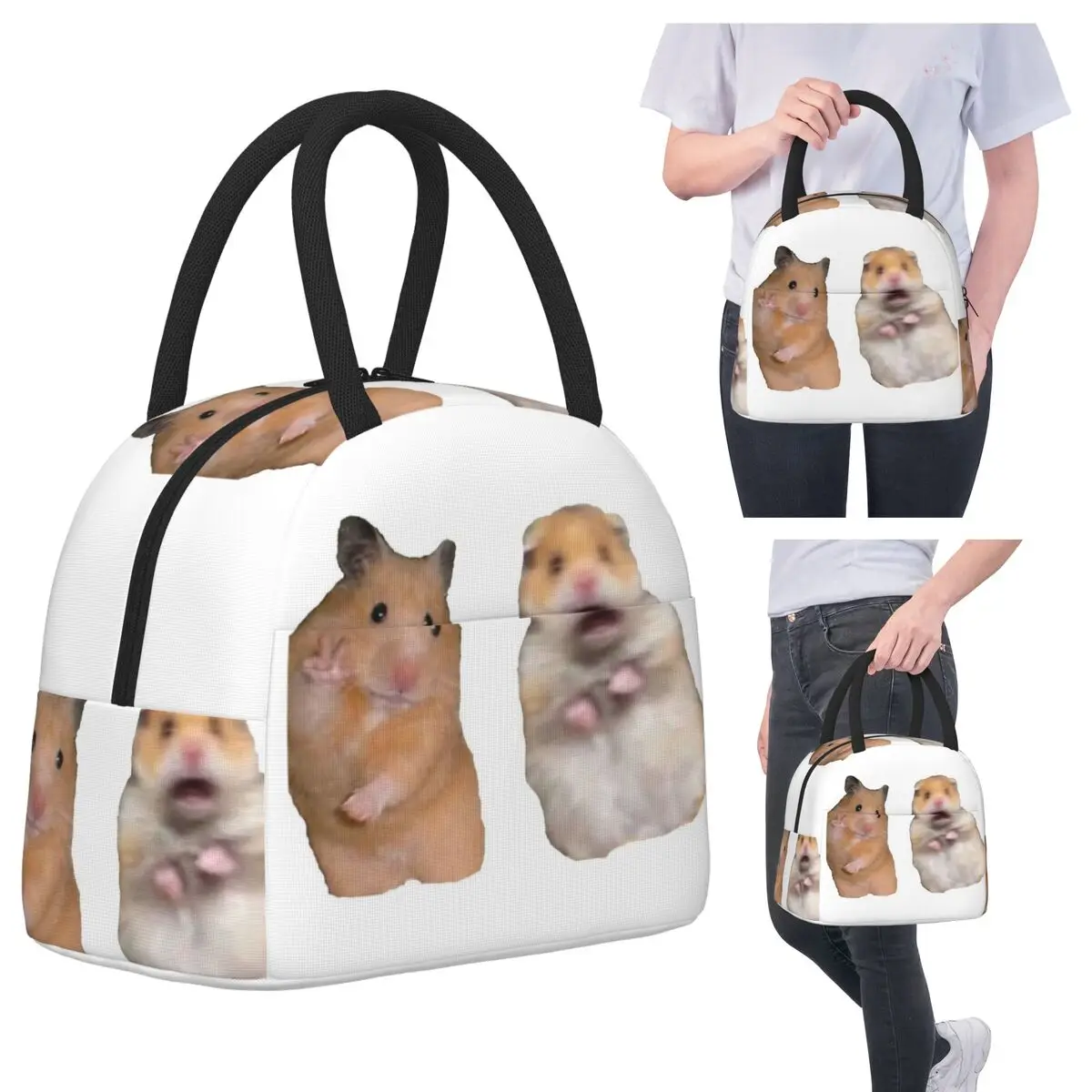 Peace Sign And Screaming Hamster Insulated Lunch Bag for Kid School Cooler Thermal Food Box Tote Leakproof Lunch Boxes Container
Peace Sign And Screaming Hamster Insulated Lunch Bag for Kid School Cooler Thermal Food Box Tote Leakproof Lunch Boxes Container