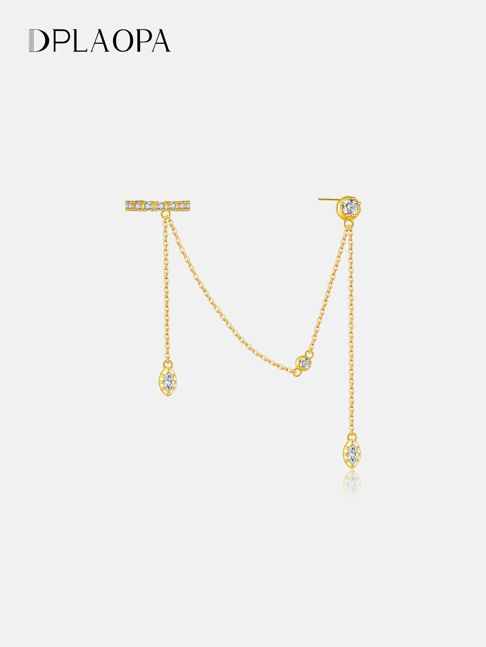 DPLAOPA 100% серебро 925 пробы с прозрачными цирконами CZ, серьги-цепочки с клипсами, роскошные ювелирные изделия, подарок
DPLAOPA 100% серебро 925 пробы с прозрачными цирконами CZ, серьги-цепочки с клипсами, роскошные ювелирные изделия, подарок