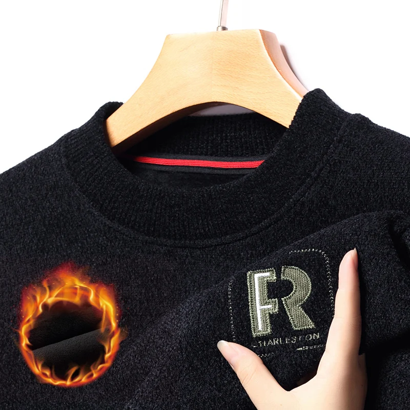 Piled Thicken R Embroidered Pullover High Quality Design Men's Sweater O-Neck British Fashion Casual Warm Soft Trend Men's Wear
Piled Thicken R Embroidered Pullover High Quality Design Men's Sweater O-Neck British Fashion Casual Warm Soft Trend Men's Wear