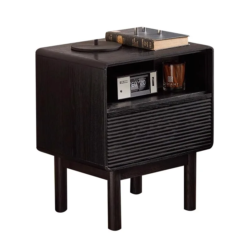 Nordic locker black bedside table solid wood ash wood Italian minimalist designer
Nordic locker black bedside table solid wood ash wood Italian minimalist designer