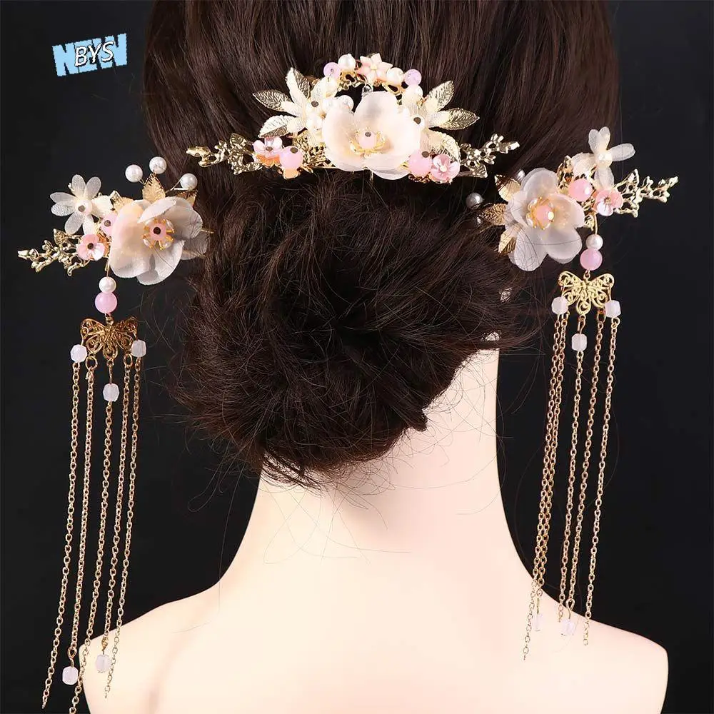 Headpiece Hair Jewelry Fashion Flower Long Tassel Crystal Headwear Sets Hanfu Hair Stick Earrings Hair Comb
Headpiece Hair Jewelry Fashion Flower Long Tassel Crystal Headwear Sets Hanfu Hair Stick Earrings Hair Comb