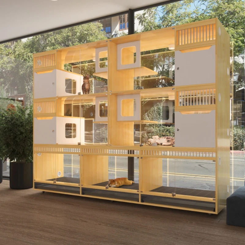 Solid wood cage small foster care display cabinet breeding cage medium large villa cat and dog with toilet
Solid wood cage small foster care display cabinet breeding cage medium large villa cat and dog with toilet