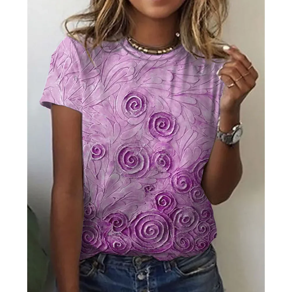 Daily Women's T-Shirt Summer O-Neck T Shirt For Women Fashion Short Sleeve Casual T-Shirt 3d Print Women's Clothing
Daily Women's T-Shirt Summer O-Neck T Shirt For Women Fashion Short Sleeve Casual T-Shirt 3d Print Women's Clothing