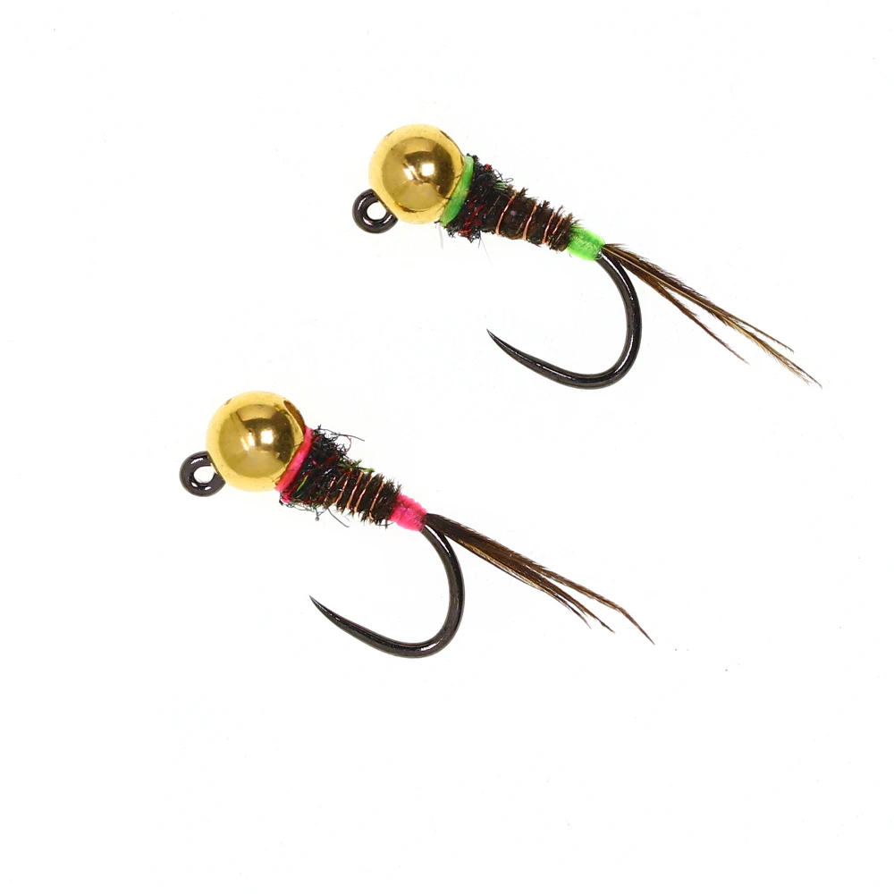 Carbide Euro Nymph Flies - Fast Sinking Perdigon & Pheasant Tail Jig Hooks for Trout Fishing (Size 14)
Carbide Euro Nymph Flies - Fast Sinking Perdigon & Pheasant Tail Jig Hooks for Trout Fishing (Size 14)