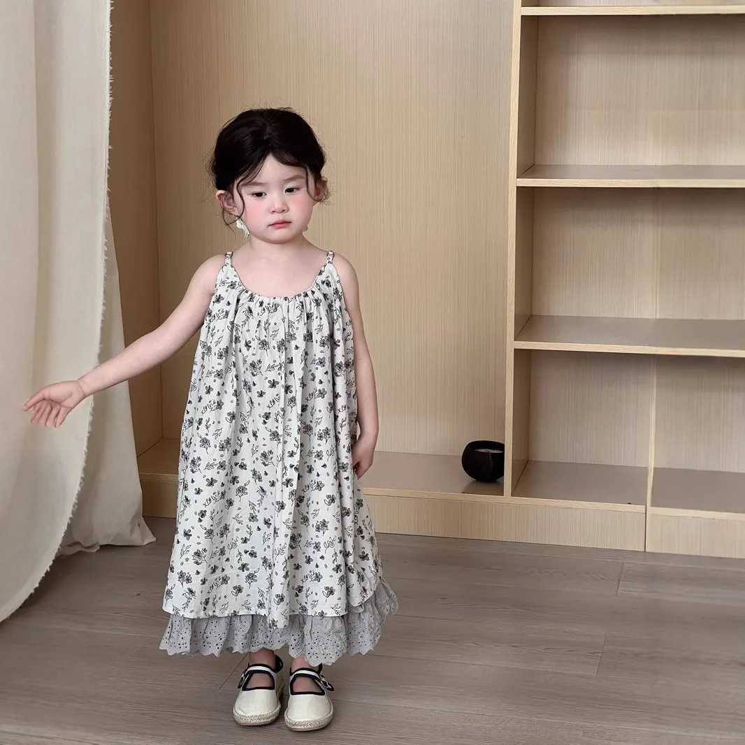 2025 Summer New Children Sleeveless Sling Dress Cotton Girls Backless Floral Dress Baby Girls Vacation Long Dress Kids Clothes
2025 Summer New Children Sleeveless Sling Dress Cotton Girls Backless Floral Dress Baby Girls Vacation Long Dress Kids Clothes