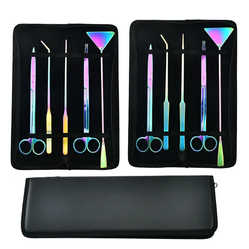 Fish Tank Landscaping Aquatic Plant Tool Set Stainless Steel Colored Aquatic Plant Scissors, Colored Titanium Five-piece Set
Fish Tank Landscaping Aquatic Plant Tool Set Stainless Steel Colored Aquatic Plant Scissors, Colored Titanium Five-piece Set