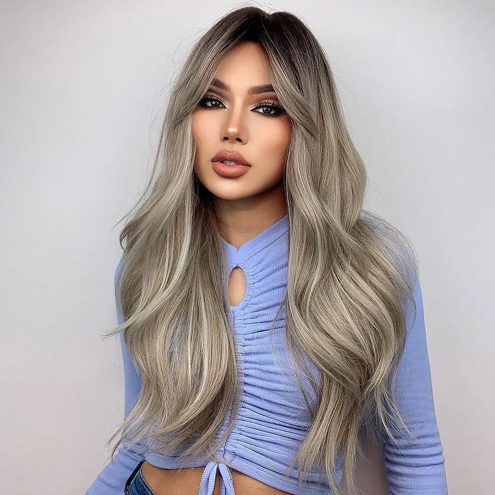 Heat Resistant Wig Ombre Grey Blonde Women 's Cosplay Wig Long Body Wave Glueless Wig For Women Daily Use
Heat Resistant Wig Ombre Grey Blonde Women 's Cosplay Wig Long Body Wave Glueless Wig For Women Daily Use