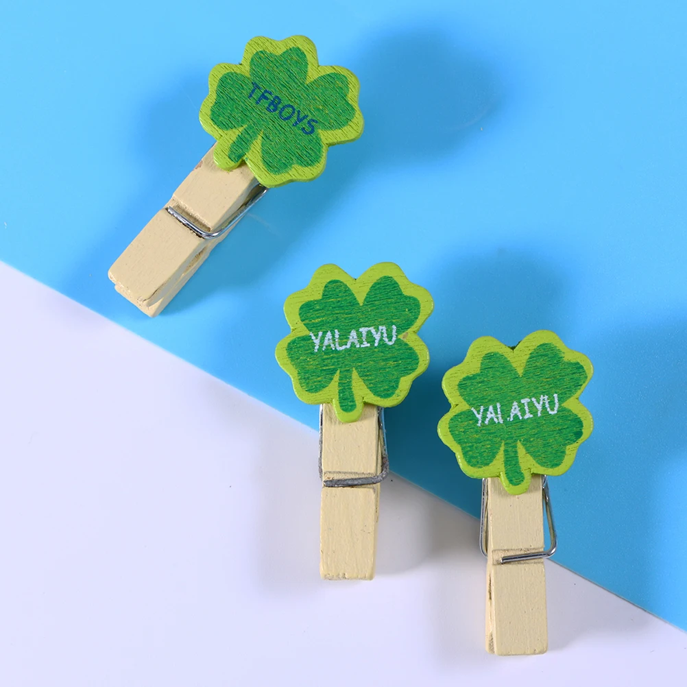 50pcs Four Leaf Clover Photo Clips Wooden Memo Holder St Patricks Day Party Decoration Home Office Shop Cafe Gift
50pcs Four Leaf Clover Photo Clips Wooden Memo Holder St Patricks Day Party Decoration Home Office Shop Cafe Gift