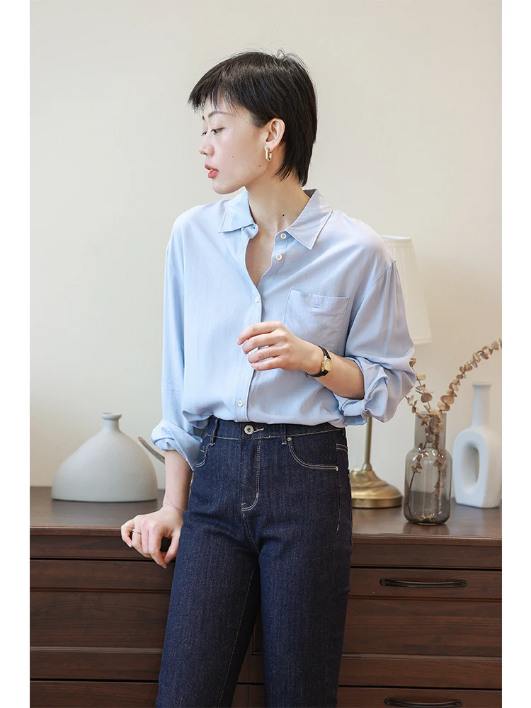 Spring 2026 Casual Loose Long Sve Turn-down Collar Silk irt Women's Lightweight Breathable Regular Fit Pure Color C...
Spring 2026 Casual Loose Long Sve Turn-down Collar Silk irt Women's Lightweight Breathable Regular Fit Pure Color C...