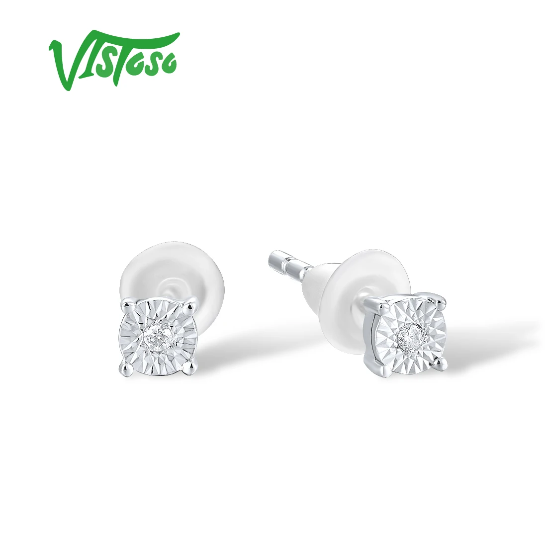 VISTOSO Gold Earrings For Women 9K 375 White Gold Sparkling Diamond Stud Earrings Sample Wedding Anniversary Gift Fine Jewelry
VISTOSO Gold Earrings For Women 9K 375 White Gold Sparkling Diamond Stud Earrings Sample Wedding Anniversary Gift Fine Jewelry