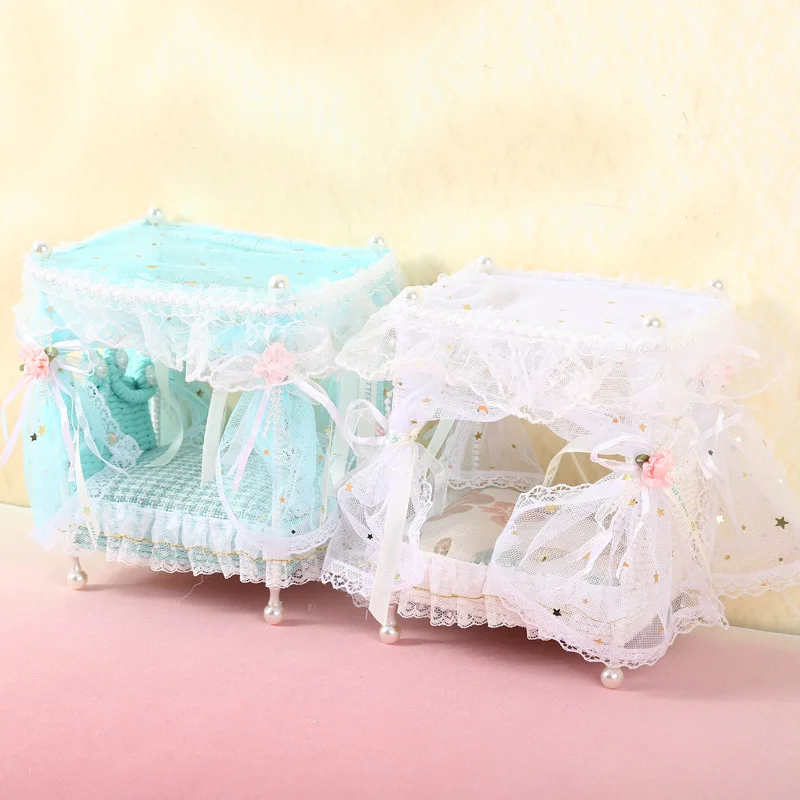 Dollhouse Princess Canopy Bed, Dreamy Star Lace Bedding, Mini Furniture for Dollhouse Bedroom & Fairy Tale Scene Layout
Dollhouse Princess Canopy Bed, Dreamy Star Lace Bedding, Mini Furniture for Dollhouse Bedroom & Fairy Tale Scene Layout