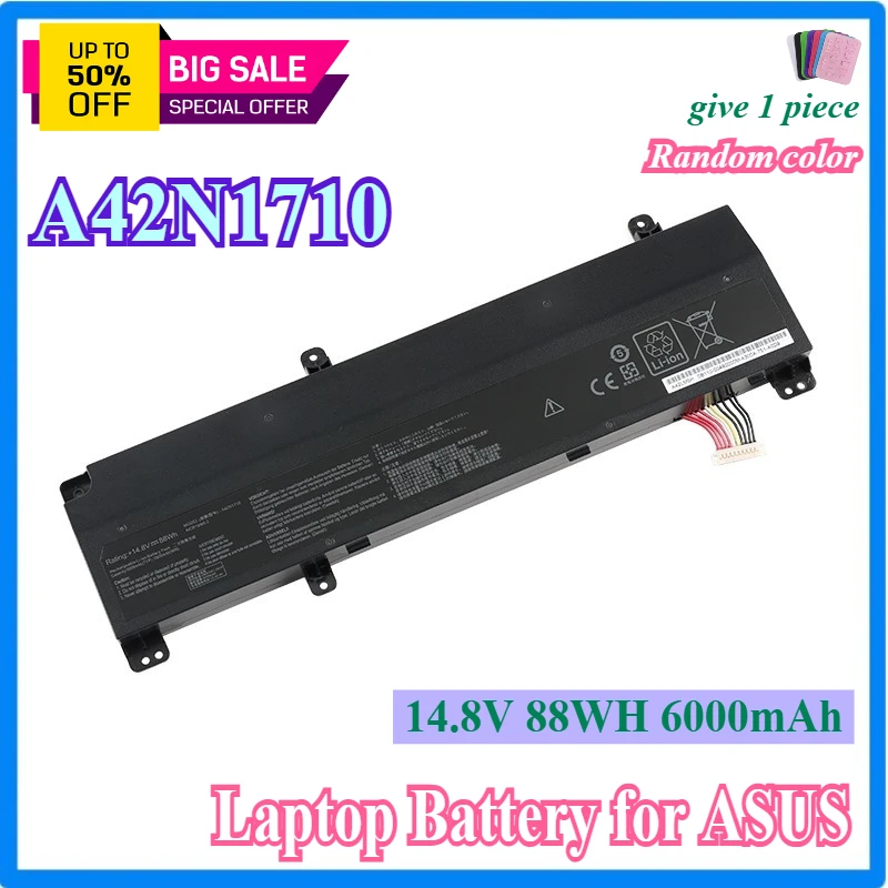 Laptop Battery A42N1710 for ASUS GL702VI GL702VI-1A GL702VI-BA004R GL702VI-BA007T GL702VI-BA012T A42LM5H 14.8V 88.8WH 6000mAh
Laptop Battery A42N1710 for ASUS GL702VI GL702VI-1A GL702VI-BA004R GL702VI-BA007T GL702VI-BA012T A42LM5H 14.8V 88.8WH 6000mAh