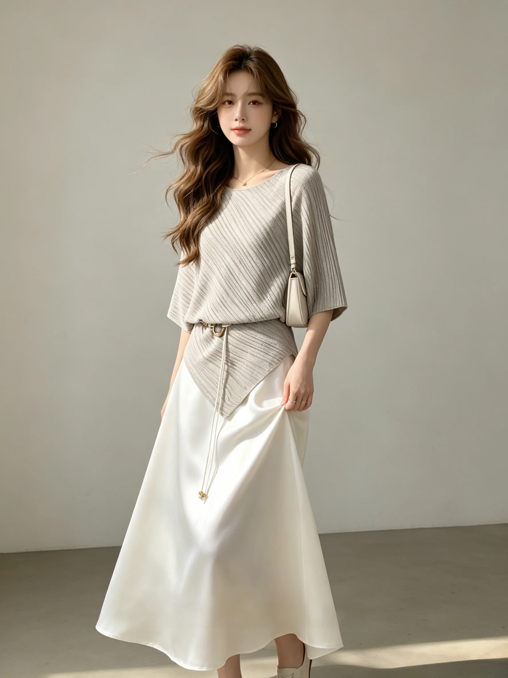 Korean Style Batwing Sleeve Knitted Top Asymmetrical Thin Short Sleeve Summer Casual Elegant Women's T-shirt Breathable
Korean Style Batwing Sleeve Knitted Top Asymmetrical Thin Short Sleeve Summer Casual Elegant Women's T-shirt Breathable