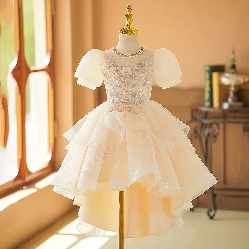 2025 Luxury Fashion Girls Evening Dress Puff Sleeves Girl Dresses Sequined Round Neck Teenager Party Clothing Children Vestidos
2025 Luxury Fashion Girls Evening Dress Puff Sleeves Girl Dresses Sequined Round Neck Teenager Party Clothing Children Vestidos