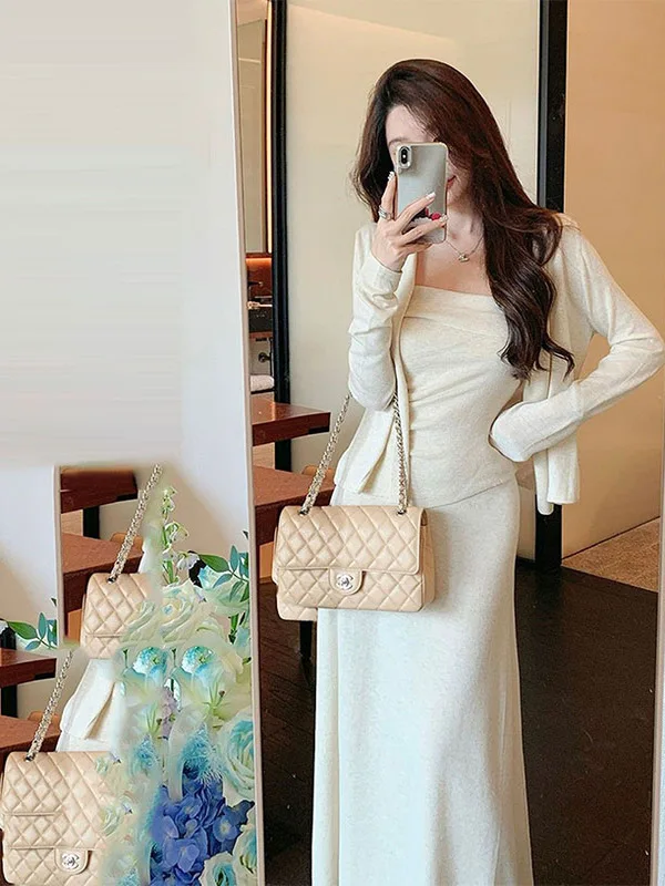 Stylish Korean Early Autumn Small Set Beautiful Rich Girl Outfit Dress Women's Fashionable High Waist Long Sleeve Long Dress
Stylish Korean Early Autumn Small Set Beautiful Rich Girl Outfit Dress Women's Fashionable High Waist Long Sleeve Long Dress