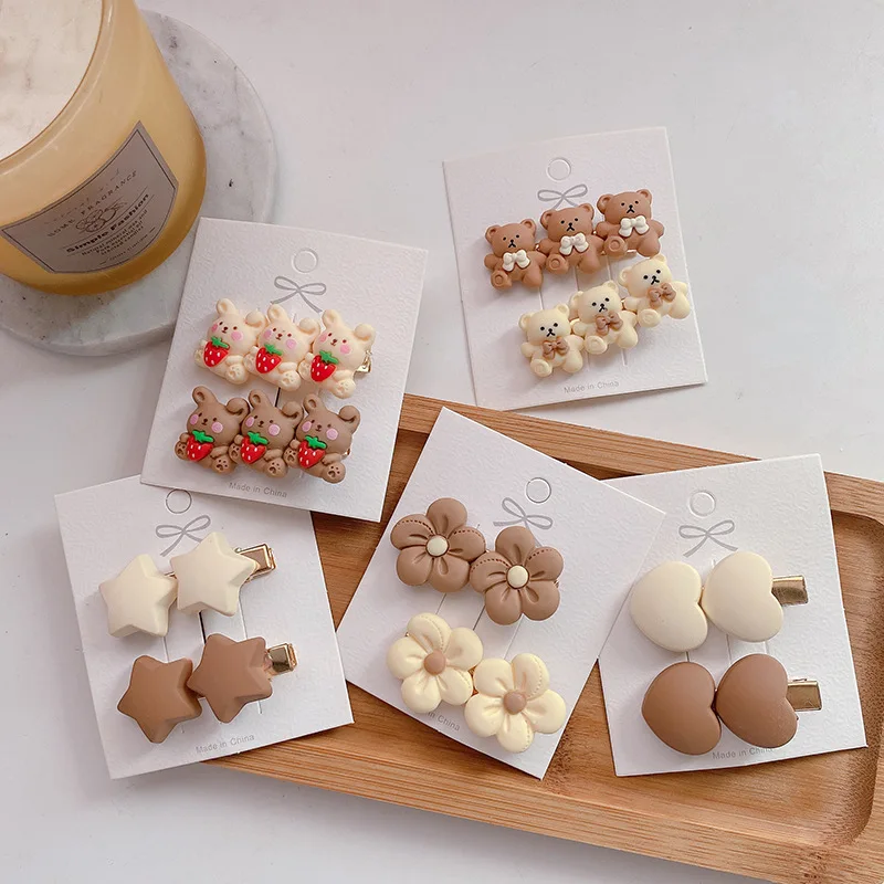 2pcs/set Korean Kawaii Cartoon Coffee Color Cute Bear Hair Clip for Baby Children Barrettes Headwear Girls Kids Hair Accessories
2pcs/set Korean Kawaii Cartoon Coffee Color Cute Bear Hair Clip for Baby Children Barrettes Headwear Girls Kids Hair Accessories