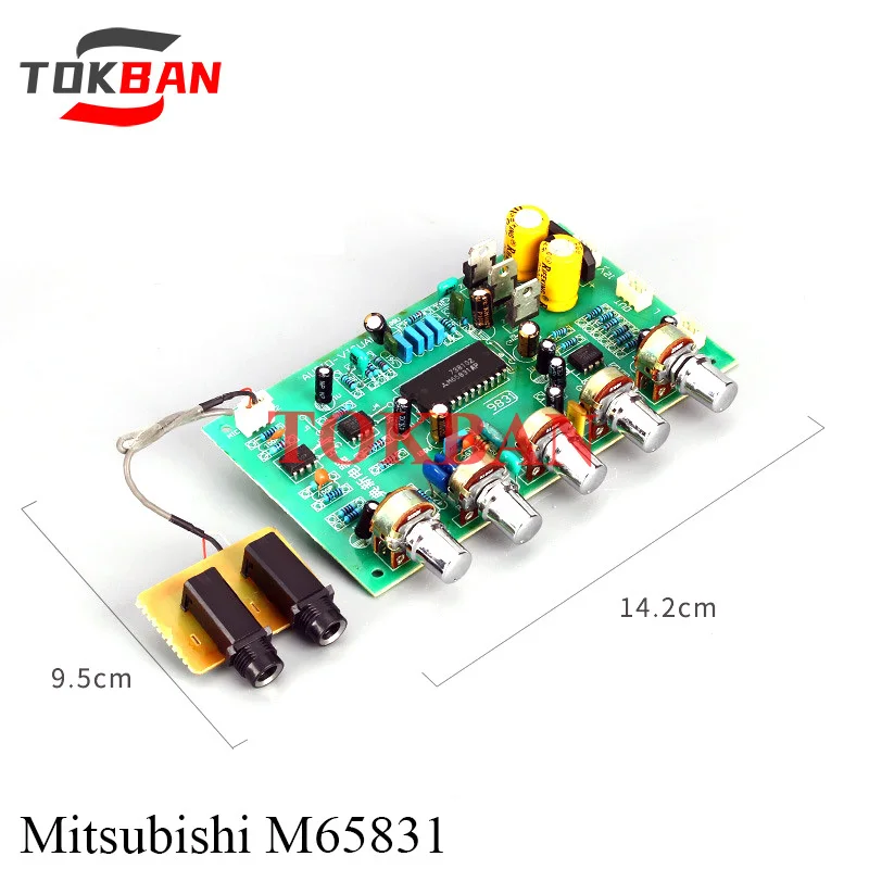 TOKBAN Mitsubishi M65831 Tone Board Preamplifier Board Treble Bass Adjustment Reverberation Adjustment for Kalaook DIY Amplifier
TOKBAN Mitsubishi M65831 Tone Board Preamplifier Board Treble Bass Adjustment Reverberation Adjustment for Kalaook DIY Amplifier