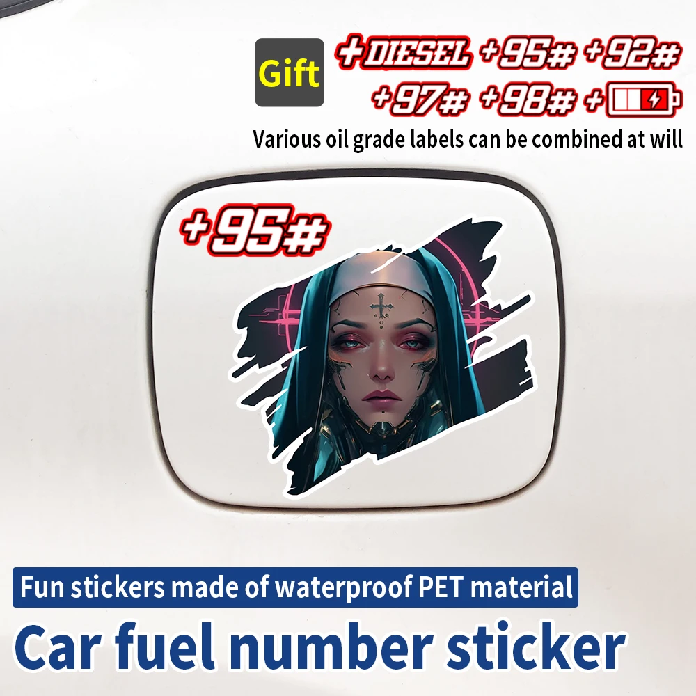 Gothic Nun Sister Car Creative Fuel Number Stickers Waterproof Vinyl Auto Fuel Tank Cap Stickers Diesel and Gasoline Decals
Gothic Nun Sister Car Creative Fuel Number Stickers Waterproof Vinyl Auto Fuel Tank Cap Stickers Diesel and Gasoline Decals