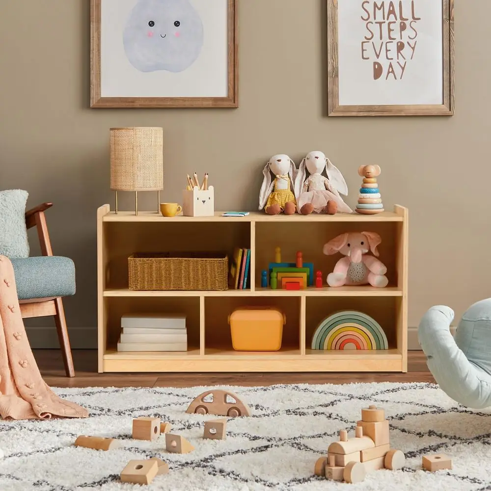 Montessori Shelf 5Section Wooden Storage Cabinet, 2Shelf Toy Organizers and Storage, Kids Classroom Organizer, Playroom, Daycar
Montessori Shelf 5Section Wooden Storage Cabinet, 2Shelf Toy Organizers and Storage, Kids Classroom Organizer, Playroom, Daycar