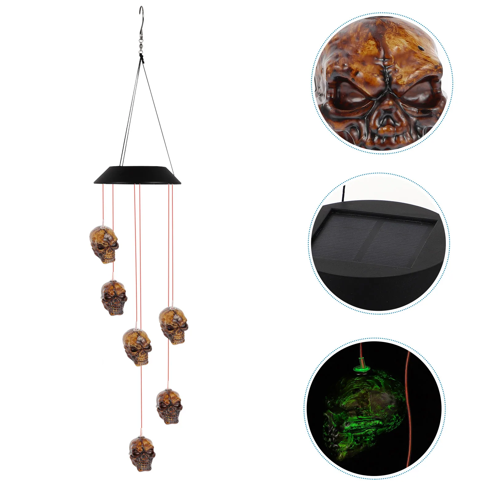 Wind Chime Skull Hanging Pendant Solar Led Wind Bell Lamp Outdoor Waterproof Light Windchimes Unique Ornament Solar Windchime
Wind Chime Skull Hanging Pendant Solar Led Wind Bell Lamp Outdoor Waterproof Light Windchimes Unique Ornament Solar Windchime